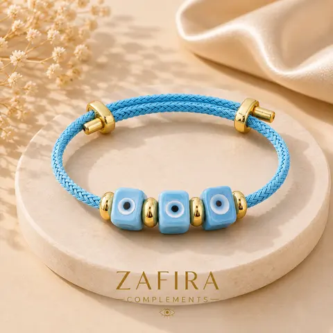 Lucky Turkish Evil Eye Rope Bracelet Adjustable for Women Punk Style Personality Design Jewelry Gifts