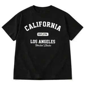 [100% Cotton] Trendy California Los Angeles Graphic T Shirt Vintage City Print Tee For Men Women Streetwear Lovers Gift Idea Birthday Holiday Casual Outfit Everyday Wear West Coast Vibes Cool Relaxed Style Comfortable Classic Look