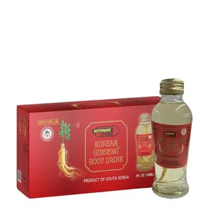 Korean Ginseng Root Drink Pack Of 10 Bottles 120ml Each Boosts Energy Improves Cognitive Function Supports Immune System Edible Supplement