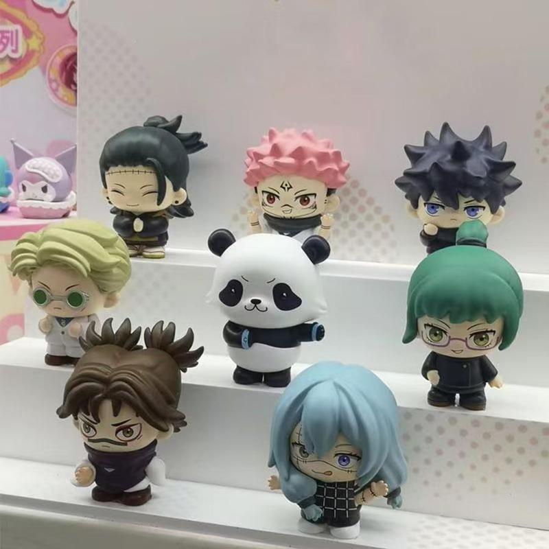 Jujutsu Kaisen Season 2 Q Version Collectible Figures, Tiger Staff Gojo Satoru Collectible Toy, Anime Figurine Gift, Daily Use Decor