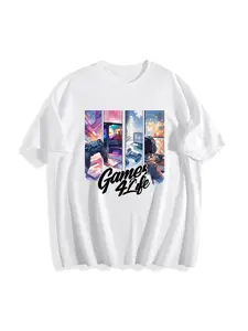 All-Match Unisex Graphic Tee, Comfortable Short Sleeve T-Shirt for Men and Women, Trendy Printed Pattern, Lightweight Breathable Material, Perfect for Everyday Use, Casual Outfits, Parties & Vacation Looks
