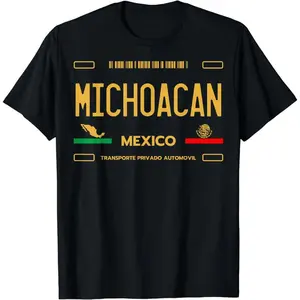 Michoacan Mexico License Plate Aesthetic, Michoacan TShirt Summer Streetwear Casual funny quote tee