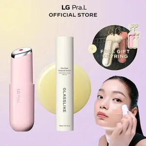 [FREE GIFT] LG Pra.L Personalized Glow Starter Kit (Pink) ｜ Choose Your Serum for Personalized Anti-Aging Care, 1-Minute Skin Booster for Glass & Glow Skin, Korean Anti-Aging Skincare Device, Fast Absorption, Makeup Prep, Face & Neck Massage, LED Therapy