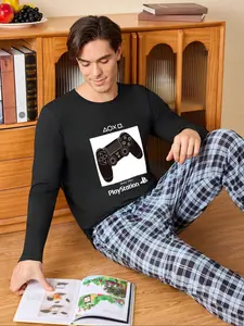 Soft Comfortable Fitted Home Gaming Sleepwear Set, Family Christmas Pajamas Pyjamas, Gift Recommendation, Cozy Nightwear Homewear Loungewear for Kids and Adults Pjs