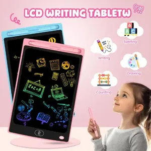 LCD Writing Board, Digital Writing Tablet, Erasable Reusable 8.5 Inch Colorful Drawing Pad, Ideal Educational Toy Learning Tool for Ages 3-8, Smart Gift for Holidays and Birthdays