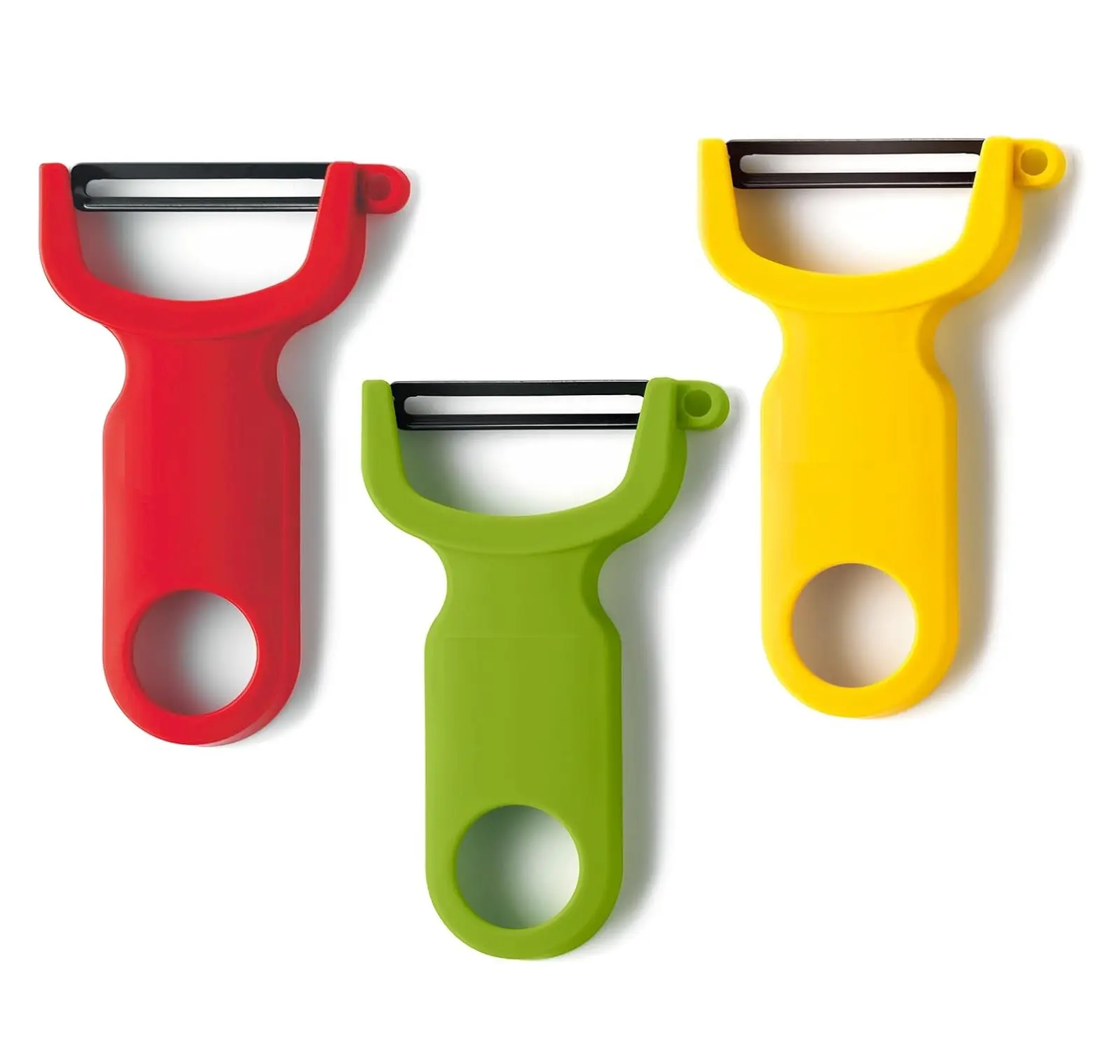 Original Vegetable Peeler Carbon Steel Blade 3-Pack Red/Green/Yellow