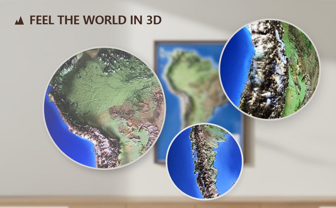 3D South America Map
