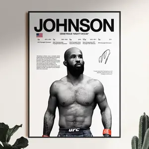 Demetrious Johnson Poster, UFC Wall Print, MMA Wall Print, Fighter Poster, Gym Poster, UFC Fan Room Decor, Gift for Him, ufc Champion