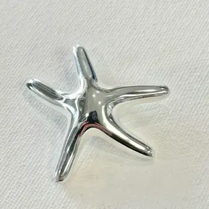 Sterling Silver 925 Large Lightweight Starfish Hollow Pendant Electroform Jewelry