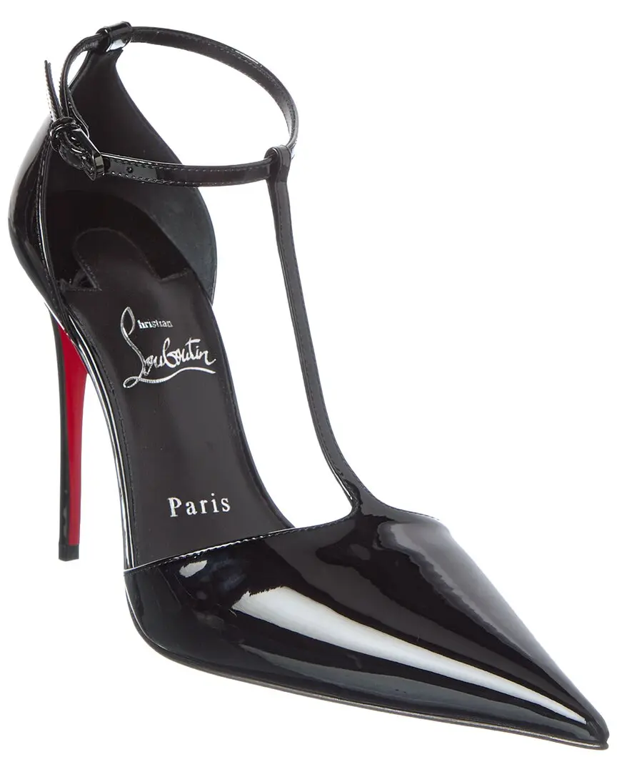 Christian Louboutin Kate Max T-Strap 100 Patent Pump Christian Louboutin Kate Max T-Strap 100 Patent Pump