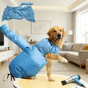 Portable Pet Drying Bag Foldable Dog & Cat Blower Bag Safe Blow-Dry Technology Durable Polyester Fiber