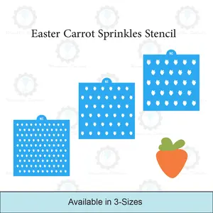 Easter Carrot Stencil Sprinkles Stencil | 3D Printed, Cookie, Cake, & Cupcake, Decorating Stencils