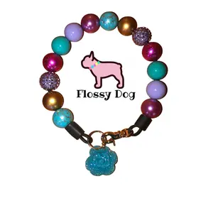 Under The Sea Beaded Dog Collar | Durable Puppy Necklace | Dog Pearls | Pearl Pet Collar | Custom Pet Jewelry