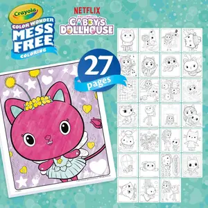Crayola Color Wonder Gabby's Dollhouse Activity Kit, Mess Free Coloring Set for Toddlers, Toys & Holiday Gifts for Girls & Boys, 3+