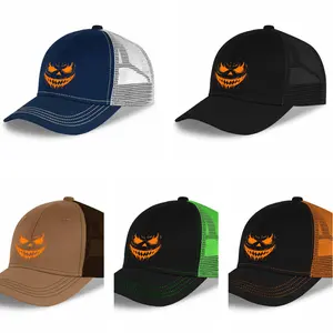 Halloween Horror Pumpkin Theme Premium Baseball Cap Summer for Men Women Teens Soft Cotton Adjustable UV Protection Ideal for Outdoors