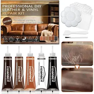 Brown Leather Repair Kit for Furniture, Leather Couch, Sofa, Jacket, Purse – Super Easy Instructions to Fix Scratches, Tears, Holes, and Peeling