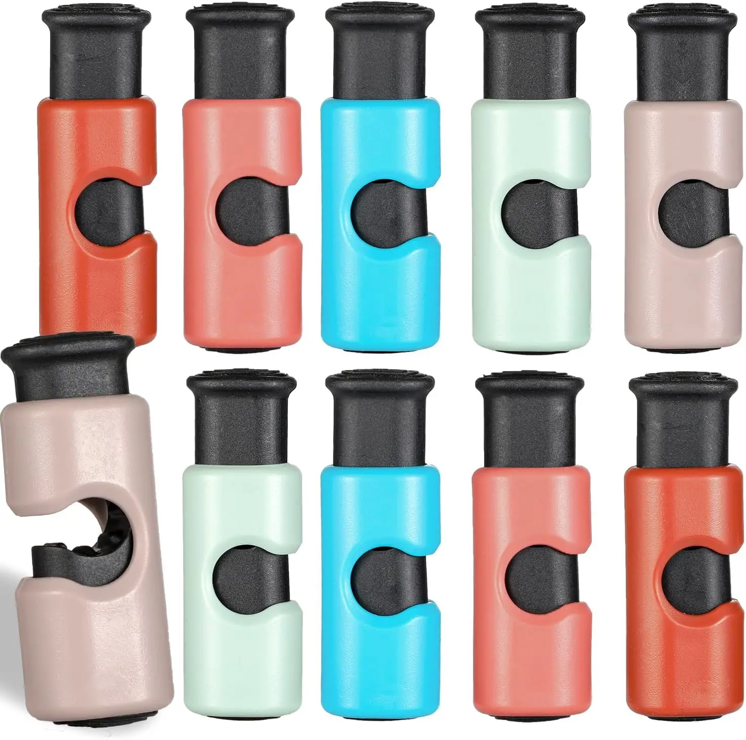 Squeeze and Lock Bread Bag Clips 10pcs Colored Duck Pink Orange Blue Green Gray Chip for Bread Chip Sandwich Salad Bags