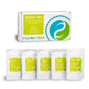 Green Tea Sampler - 5 Best Selling Samples - Loose Leaf - Fusion Teas