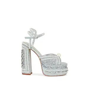 SOMETHINGBLUE-BLUE PEARL PLATFORM SANDAL