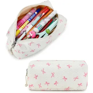 Cute Pencil Case for  Girls Boys Pencil Pouch kawaii Pen Pencil Box Bag Holder for School Students ( Bow)