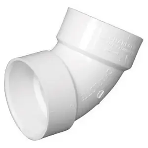212 MAIN PVC003191200HA 4 in. 60-Degree Schedule 40 PVC Elbow Water Pipe, PVC-Fitting, Hub Ends, for Boating & Water Sports Use