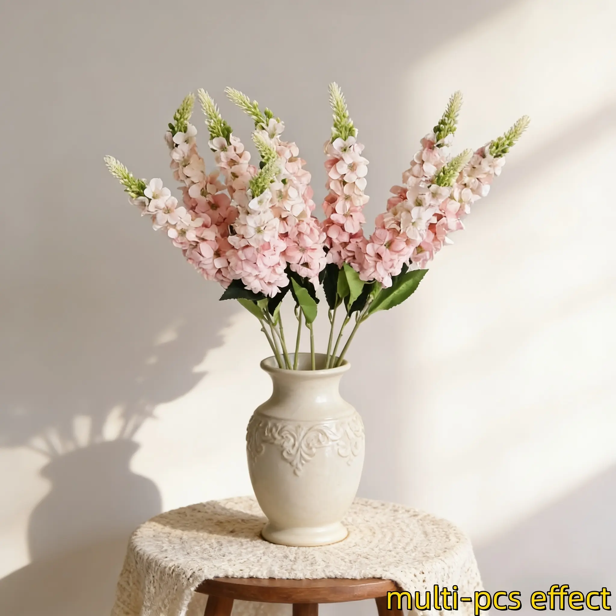 10pcs Artificial Light Pink Hyacinth Flowers, Artificial Bouquet, Faux Plastic Blooms, Decorative Flowers, Flower Decorations, Durable and Low-maintenance, Suitable for Daily Indoor/outdoor Home Decor, Office Decoration, and Garden Floral Arrangements