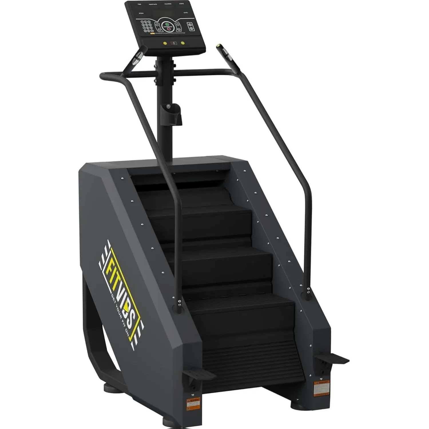 FITNESS STAIR STEPPER MACHINE Commercial Grade Cardio & Lower Body Workout Max Load 375LBS with Electronic Display Screen & Customized Intensity Levels
