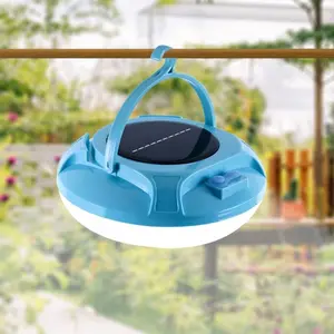 1PC,Solar LED Camping Light, 2400mAh Rechargeable Tent Light with 3 Dimmable Modes, USB & Solar Charging Portable Hanging Lantern for Camping, Patio, Emergency, Power Outage#SolarCampingLight #LEDLantern #RechargeableLight #CampingGear #OutdoorLighting #E