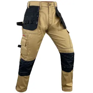 Skylinewears Men’s Construction Tactical Carpenter Multi-Pockets Cordura Knee and Holster Pockets Reinforced Work Pants