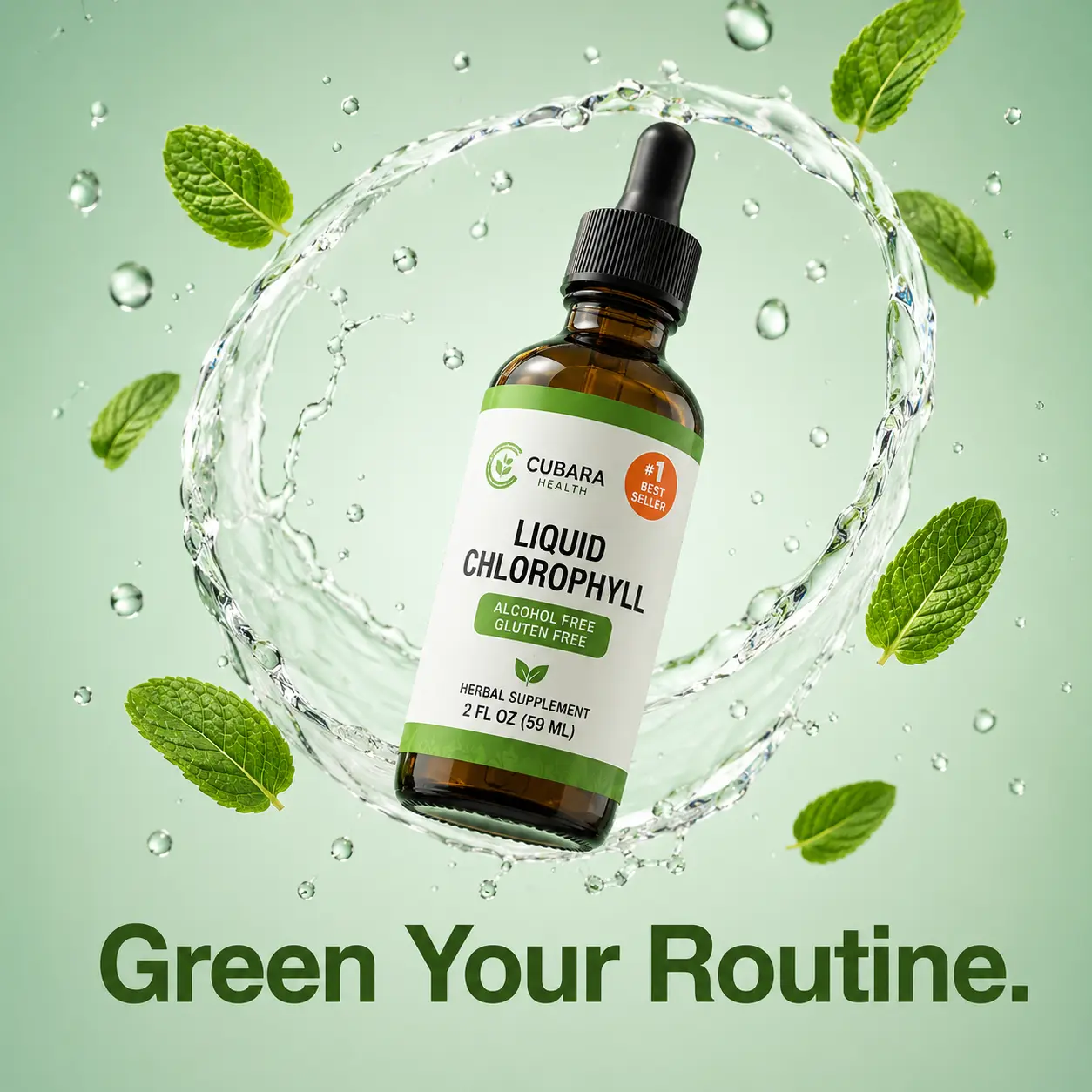 Liquid Chlorophyll Drops (4 Month Supply) Healthcare Supplement - Natural Deodorant and Detox - Gut Support Healthcare Liver