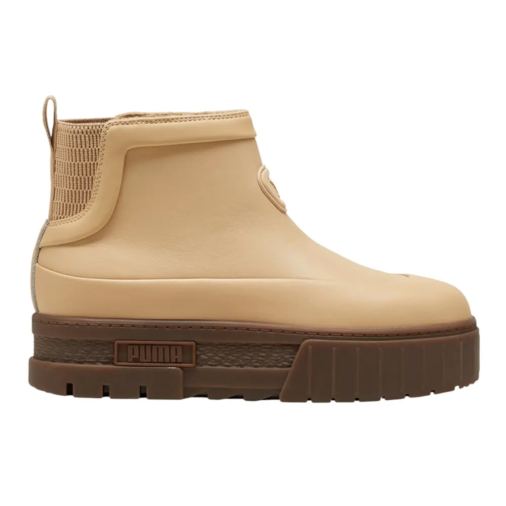 PUMA Womens Mayze Wellis Chelsea Casual Boots Ankle - Beige PUMA Womens Mayze Wellis Chelsea Casual Boots Ankle - Beige