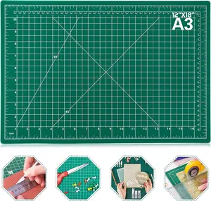 Self Healing Sewing Mat, 12inch x 18inch Rotary Cutting Mat Double Sided 5-Ply Craft Cutting Board for Sewing Crafts Hobby Fabric Precision Scrapbooking Project