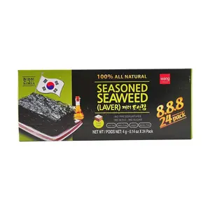 WANG FOOD Natural Seasoned Seaweed, No Preservatives, No Sugar, Low Salt, Low Fat, Dairy Free, Vegan Gluten Free,0.14oz*24pc