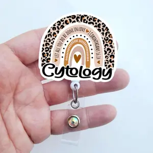 Cytology Rainbow Badge Reel, Cytology Nurse ID Holder, Pap Smear Cytopathology Badge Reel, Medical Staff Gift 2MP