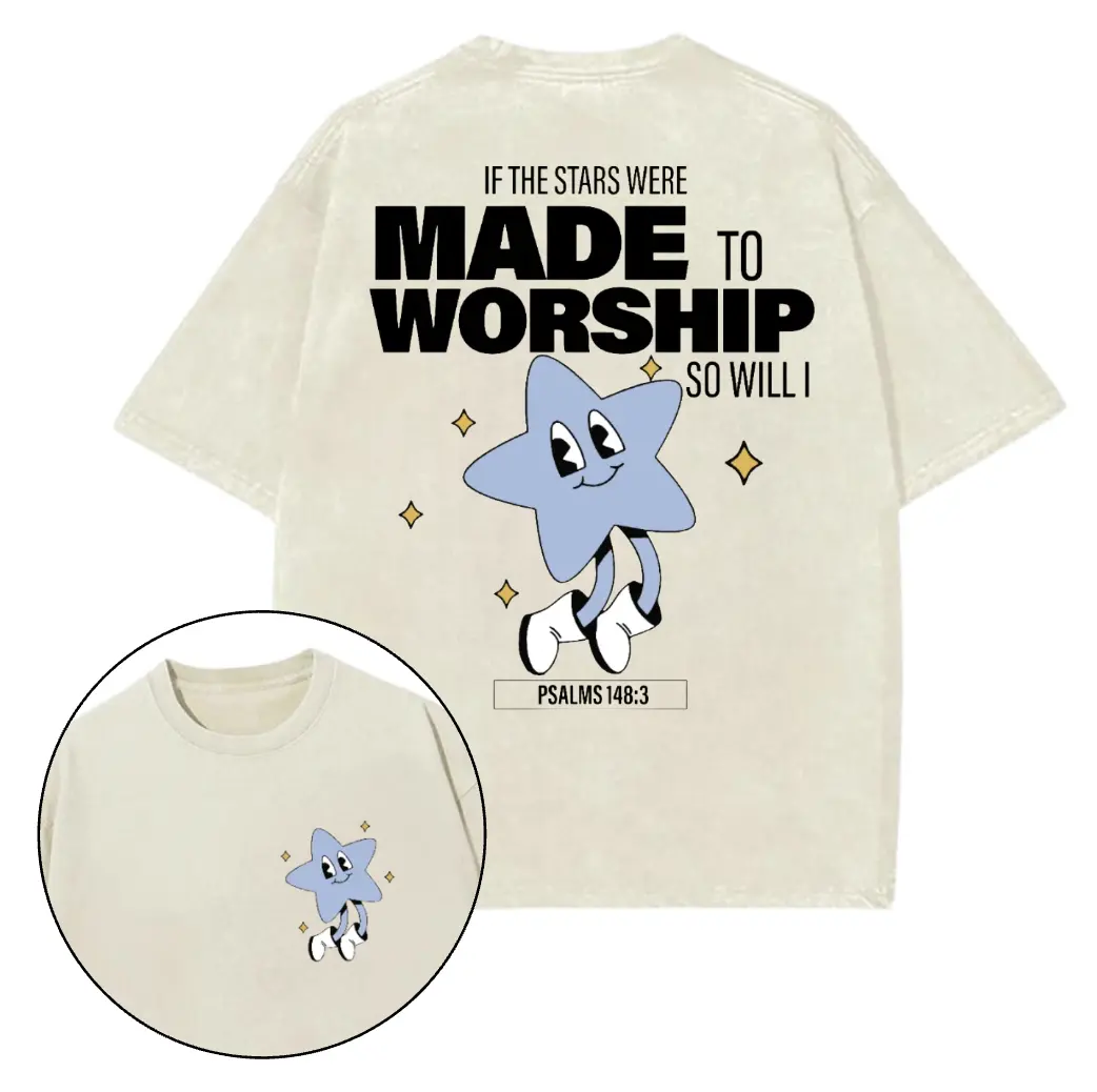 So Will I Unisex Washed 2 Site T-Shirt, Vintage I Love Jesus 2025 Shirt, Christian t shirts, Christian Easter Gift, Gift For All, Full Size, Full Color Top Womenswear