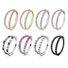 Oufer 20G 316L Stainless Steel Hinged Segment Double Hoop Nosering - Non Tarnish Jewelry, Tarnish Proof Rhinestone Body Jewellery for Women, Multi-Size Nose Piercing Accessories