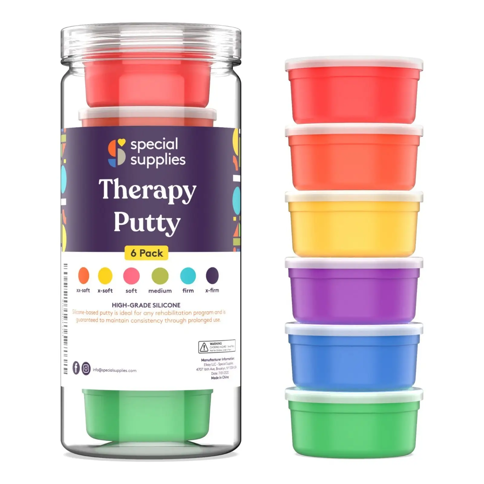 Therapy Putty Primary Colors 6 Pack
