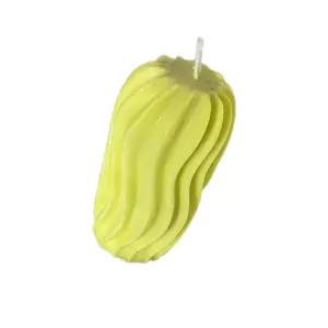 Candles Aroma - Yellow Decorative Candle with Twisted Design for Home Decor and Ornaments