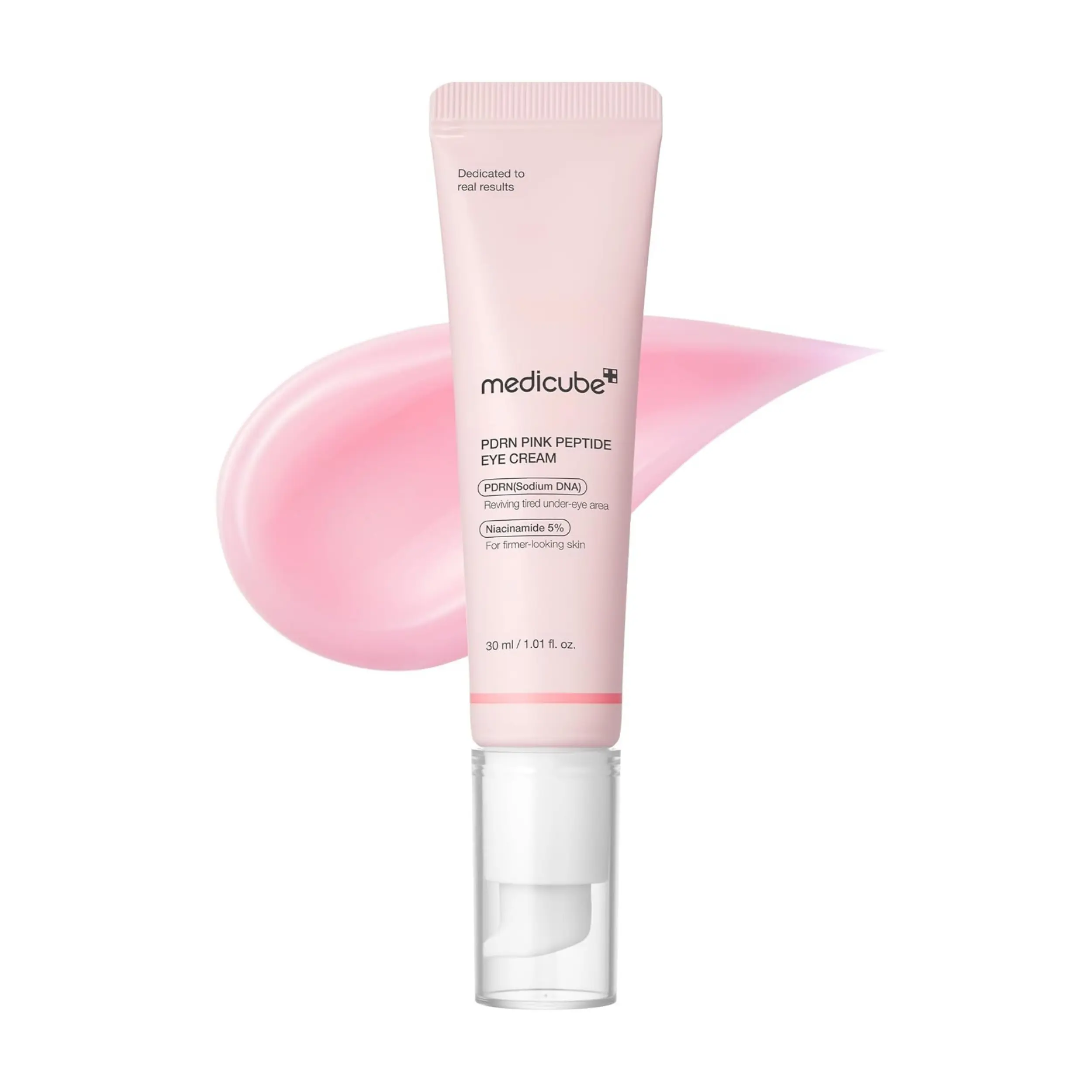 [Official Medicube Partner] PDRN Pink Peptide Eye Cream 30ml - 99% Purity Retinol for Fine Lines, PDRN & Niacinamide for Uneven Skin Tone