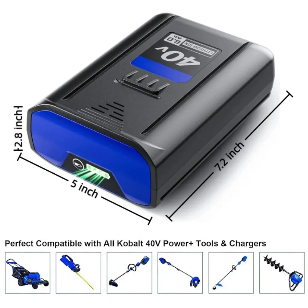 6.0Ah 40V For Kobalt Replacement Lithium Battery Max KB440-03 KB540-06 KB245-06