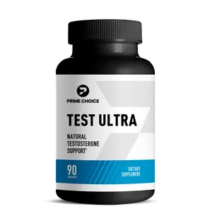 Prime Choice Test Ultra - Natural Testosterone Support for Strength & Masculinity - 90 Capsules - Magnesium, Zinc, Ribulus, Chrysin, Epimedium, Tongkat Ali, Saw Palmetto, Hawthorn, Treebine