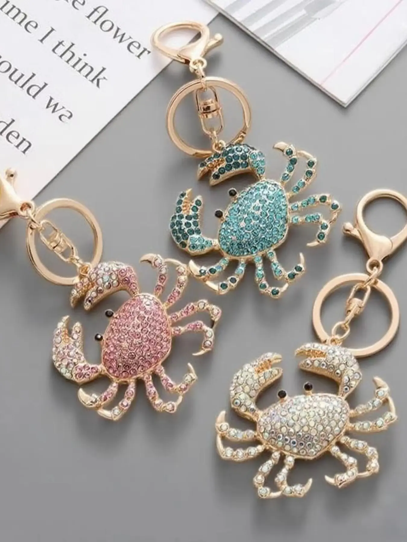 Shiny Crab Keychain Series, Fashionable and Quirky Accessory, Perfect for Personal Expression, Ideal Gift for Trendy Givers