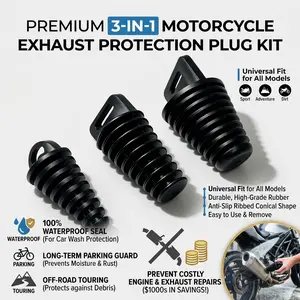 Street Bike Off-Road Motorcycle Exhaust Pipe Plug Waterproof Cap, Small Medium Large Sizes, Exhaust Muffler Accessories