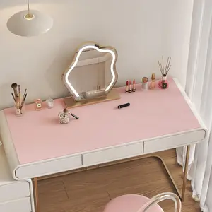 Double-Sided Dual-Color Makeup Table Mat for Nail Art & Makeup, Durable PVC Desktop Protector for Students & Dorms, Desk Protection, Durable Decorative Mat