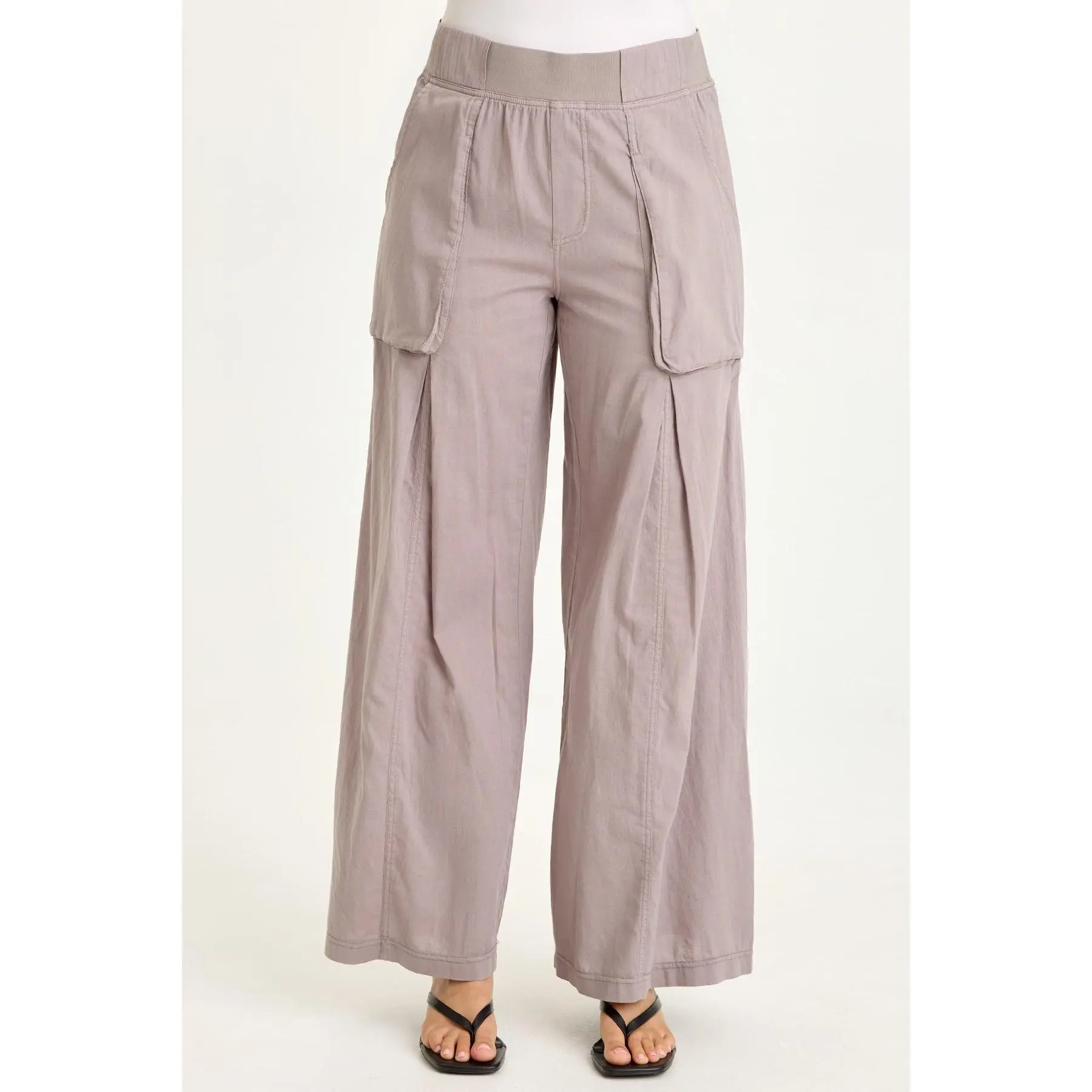 Charli Linen Inverted Box Pleat Pants