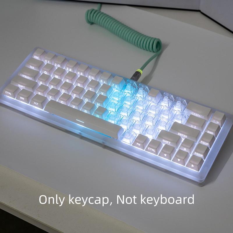 Backlight Keycap, 1 Set Side Engraved Keycap, Keyboard Keycap for 6.25U Space 61 68 75 84 87 98 99 100 104 108 Keyboard