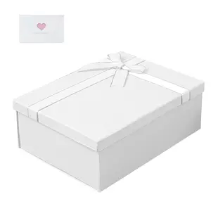 Gift Boxes with Lids for Presents, 9.72'x7.09'x3.35' Gift Boxes for Christmas Wrapping Robe Scarf Mug Mother's Gift Boxes Birthday Gift Boxes