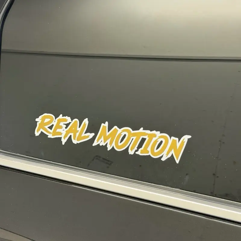 Real Motion Premium Vinyl Decal with Real Motion Design for Walls & Windows - Durable & Versatile Decor
