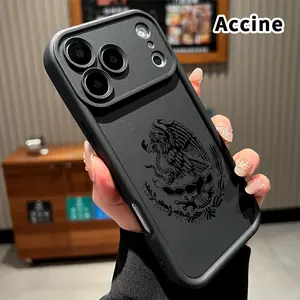Case for iPhone 17 Pro Max 16 15 14 Plus 13 12 Mini 11 XR X XS Air E Eagle and Serpent Emblem Patterned Soft TPU Bumper Shockproof Rugged Cellphone Cover Gift