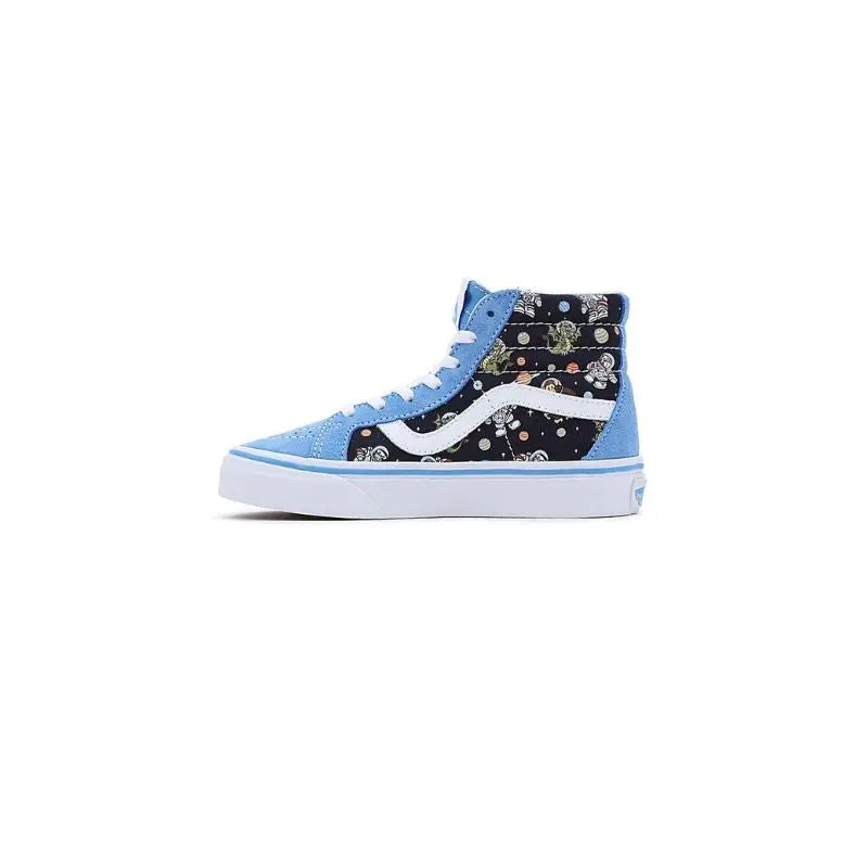 VANS Youth SK8-Hi Reissue Suede & Canvas High-Top Casual Footwear with Padded Collar and Cushioned Bed for a Back to School Haul, Rubber Waffle, Flat Lace Up, Rubber Sole